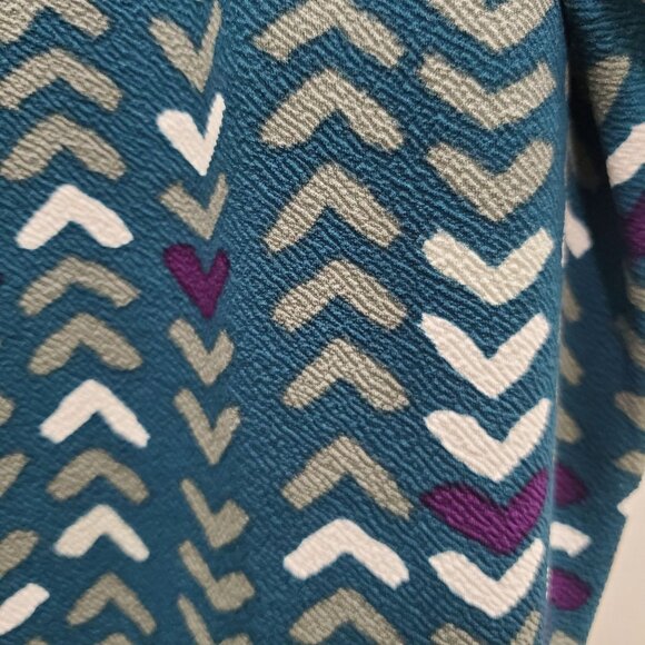 Chevron Patterned Blue Dress - Picture 2 of 6